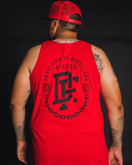 Black Disobedience Tank - Red