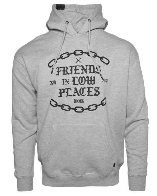 Black - Friends in Low Places Pullover Hoodie - Heather Gray