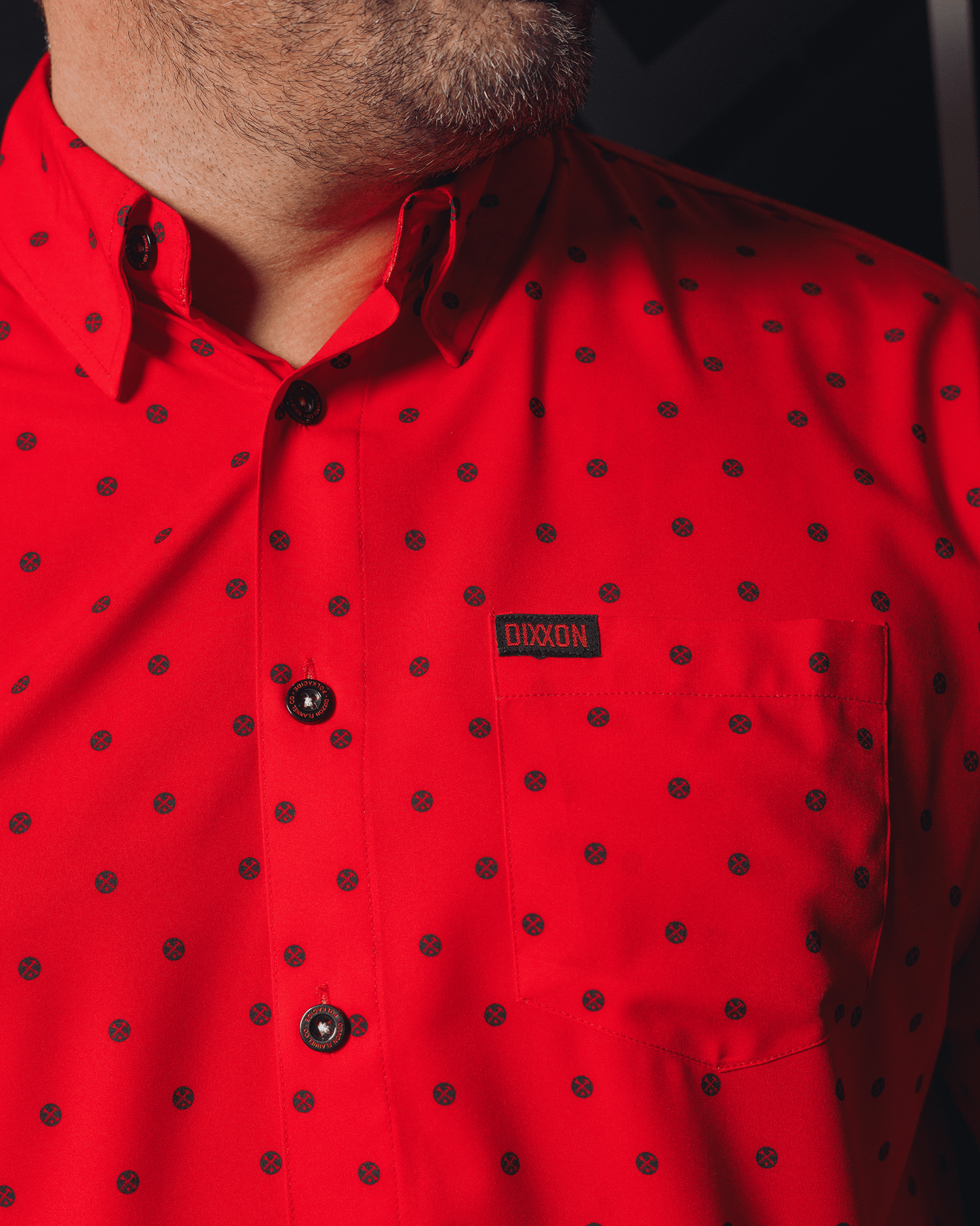 Black Polkacide Party Shirt - Red