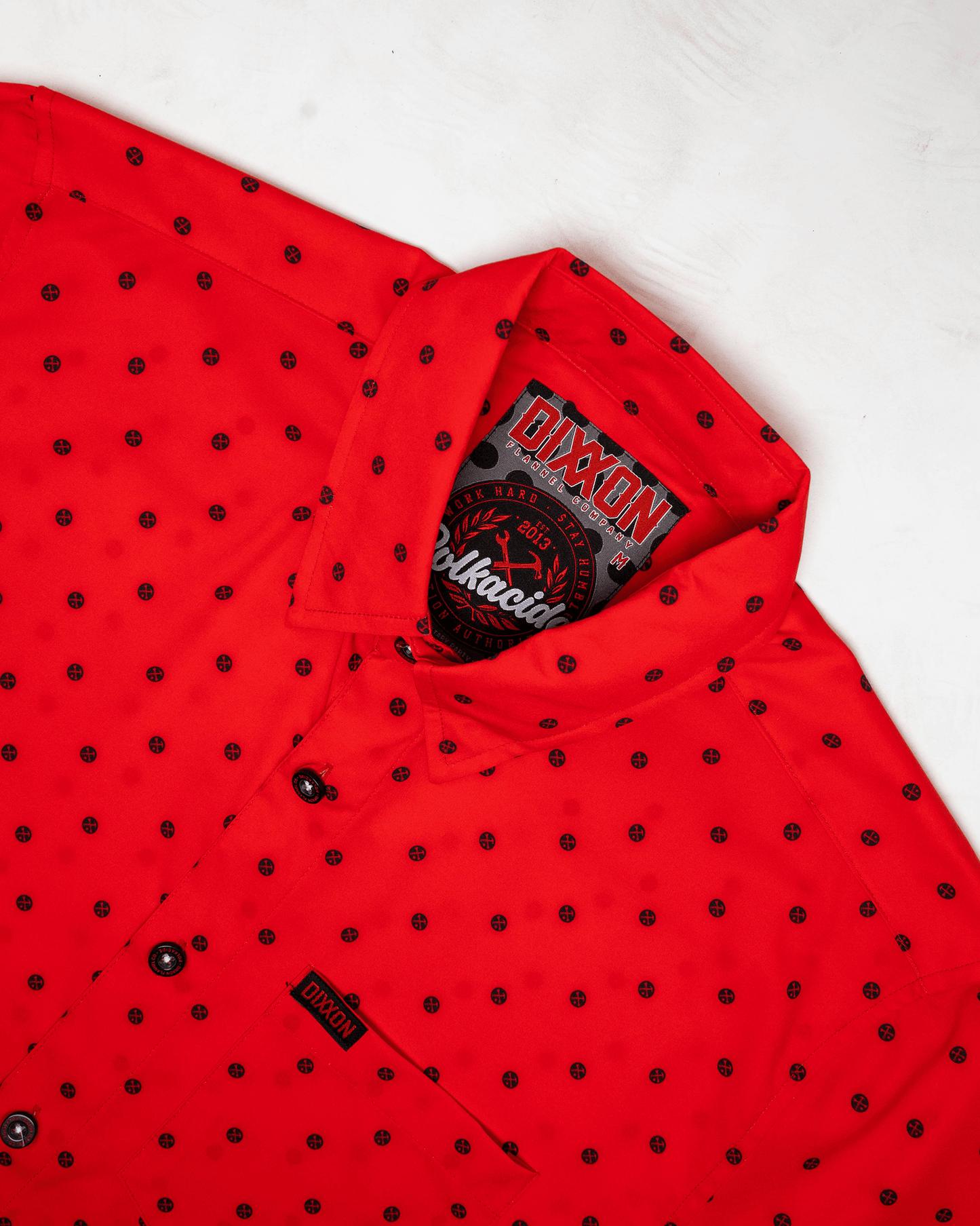 Black Polkacide Party Shirt - Red