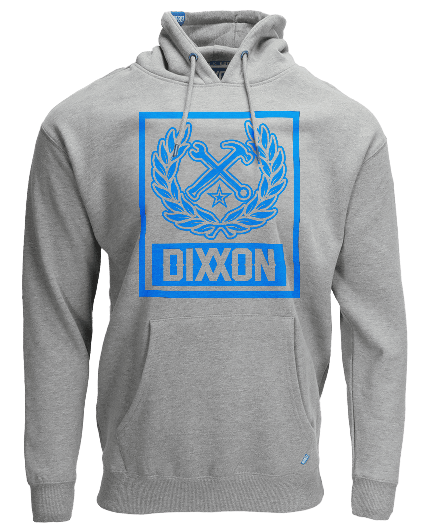 Blue Box Crest Pullover Hoodie - Heather Gray