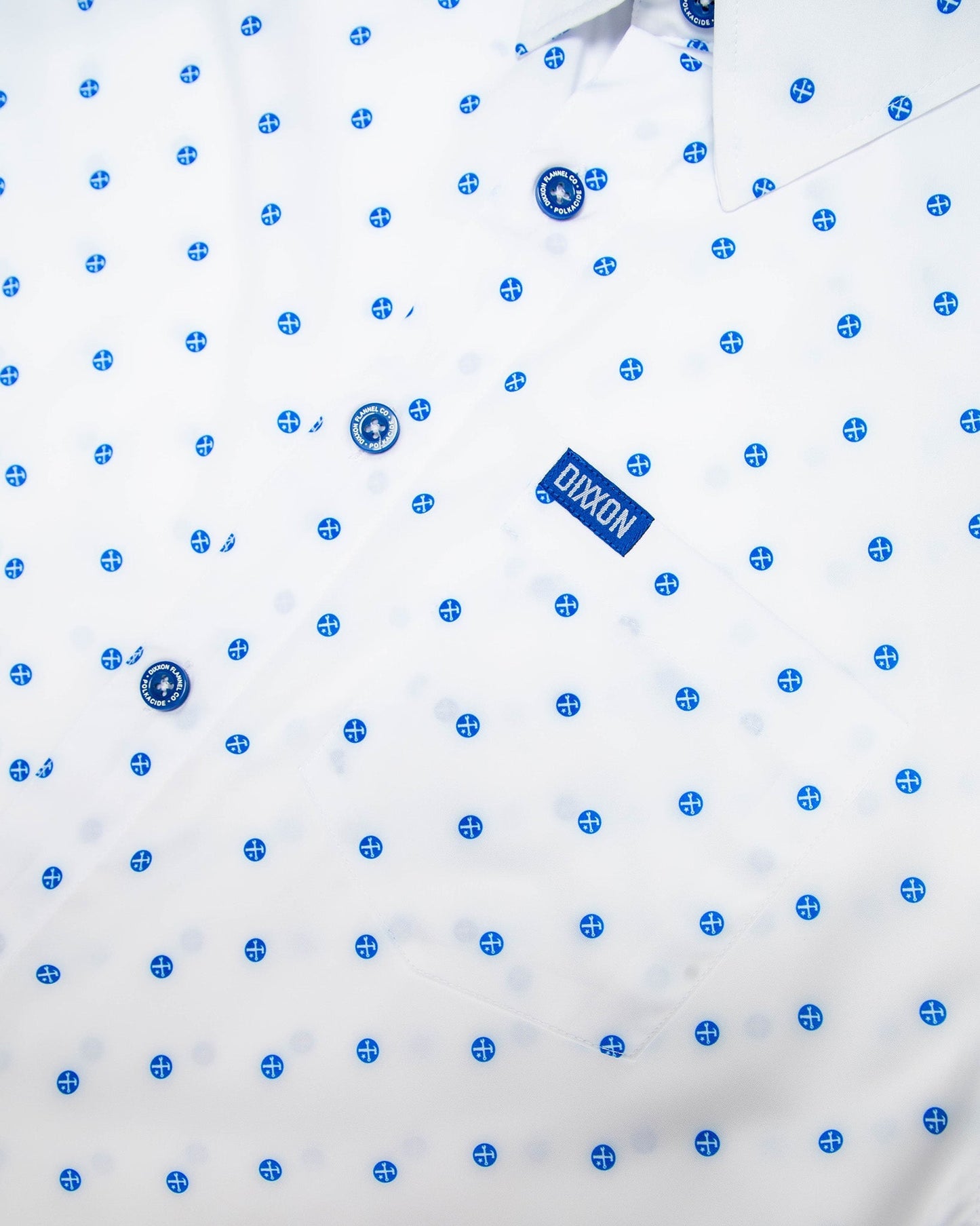 Blue Polkacide Party Shirt - White