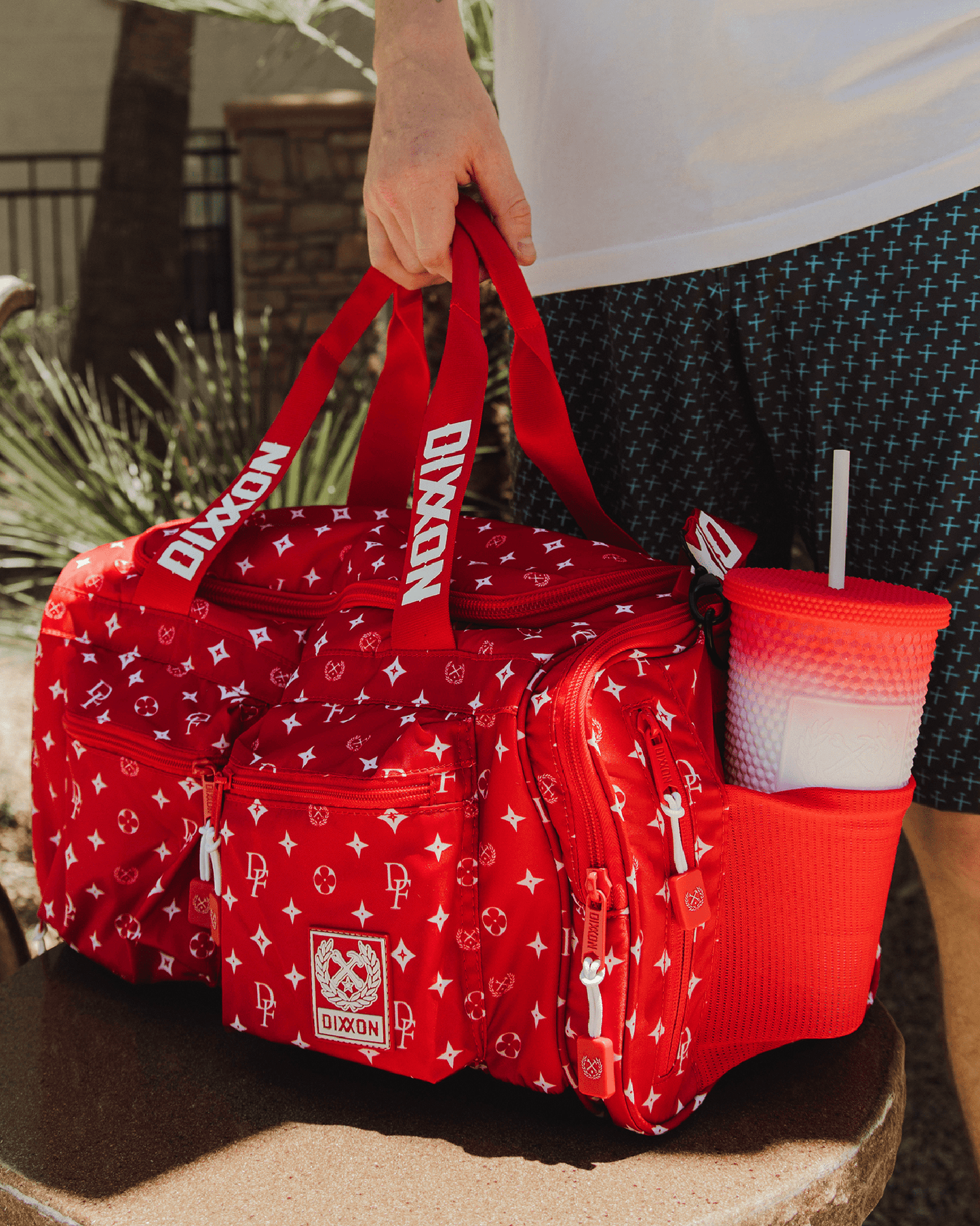 Bougie Duffle Bag - Red & White