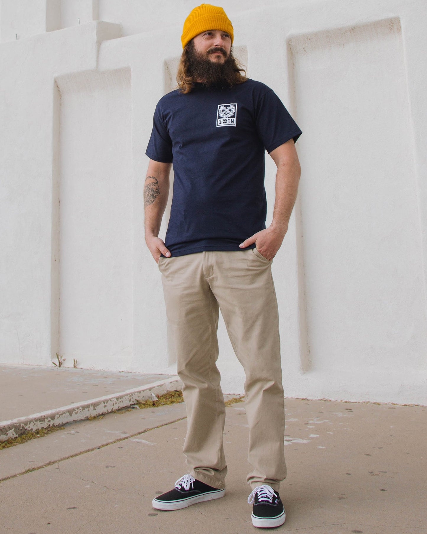 Box Crest T-Shirt - Navy & White