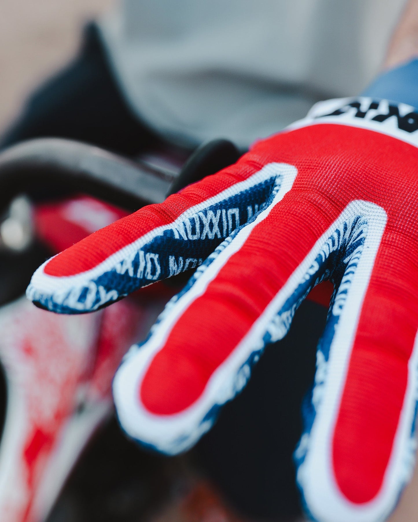 BRAAP Moto Gloves - Red, White, & Blue