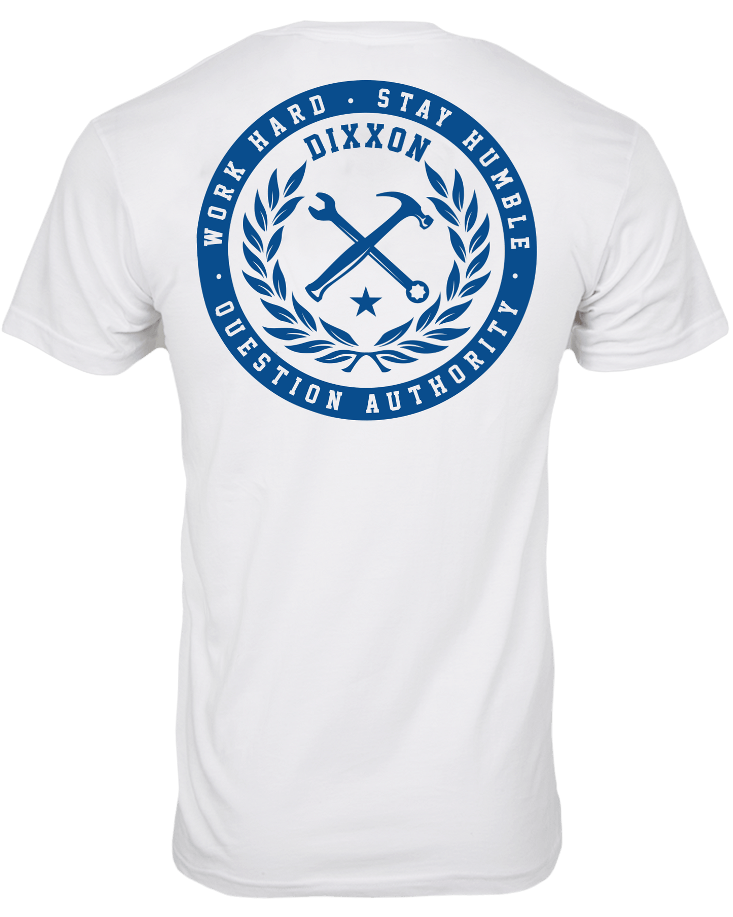 Branded T-Shirt - White & Blue