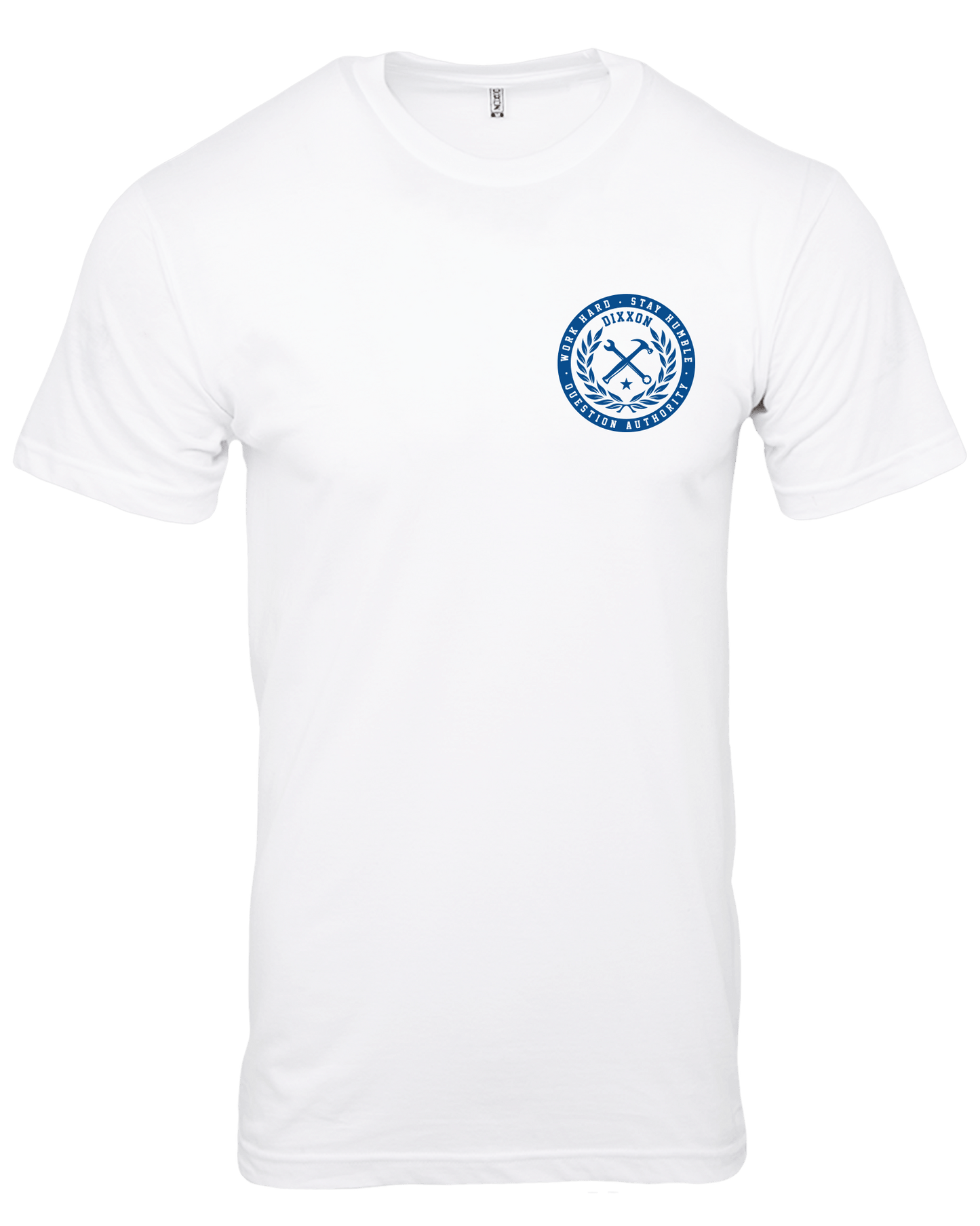 Branded T-Shirt - White & Blue