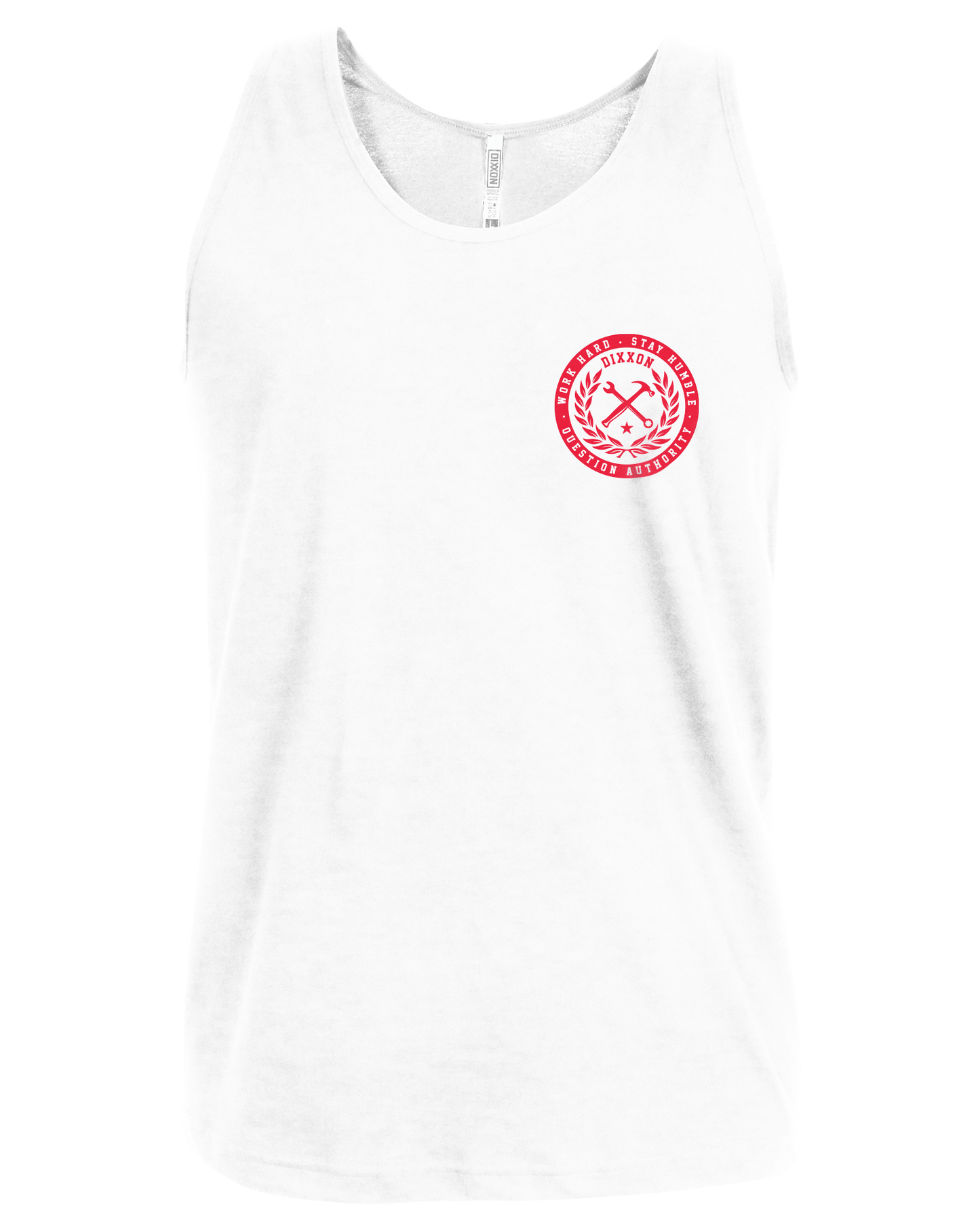 Branded Tank - White & Red