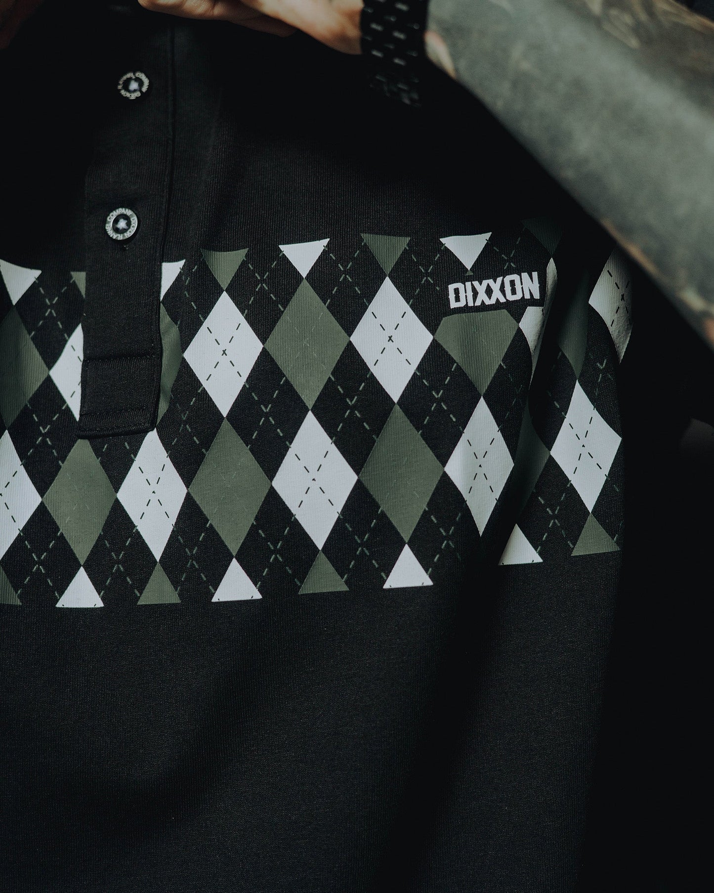 Black Argyle Premium Polo